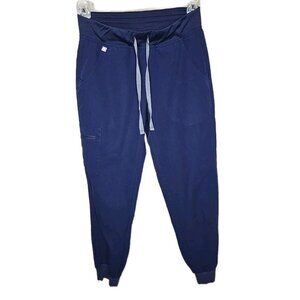FIGS Technical Collection Womens Zamora Jogger Navy Blue Scrub Pants Size Small